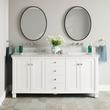 72" Theroux Double Vanity with Rectangular Undermount Sinks - Outlets - Bright White, , large image number 1