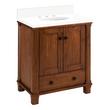 30" Theroux Vanity with Undermount Sink - Outlet - Tawny Brown - AW Quartz - 3 Hole, , large image number 0