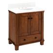 30" Theroux Vanity with Undermount Sink - Outlet - Tawny Brown - FW Quartz - 3 Hole, , large image number 0