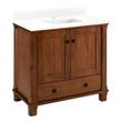 36" Theroux Vanity with Rectangular Undermount Sink - Outlet - Tawny Brown - FW Quartz - 1 Hole, , large image number 0
