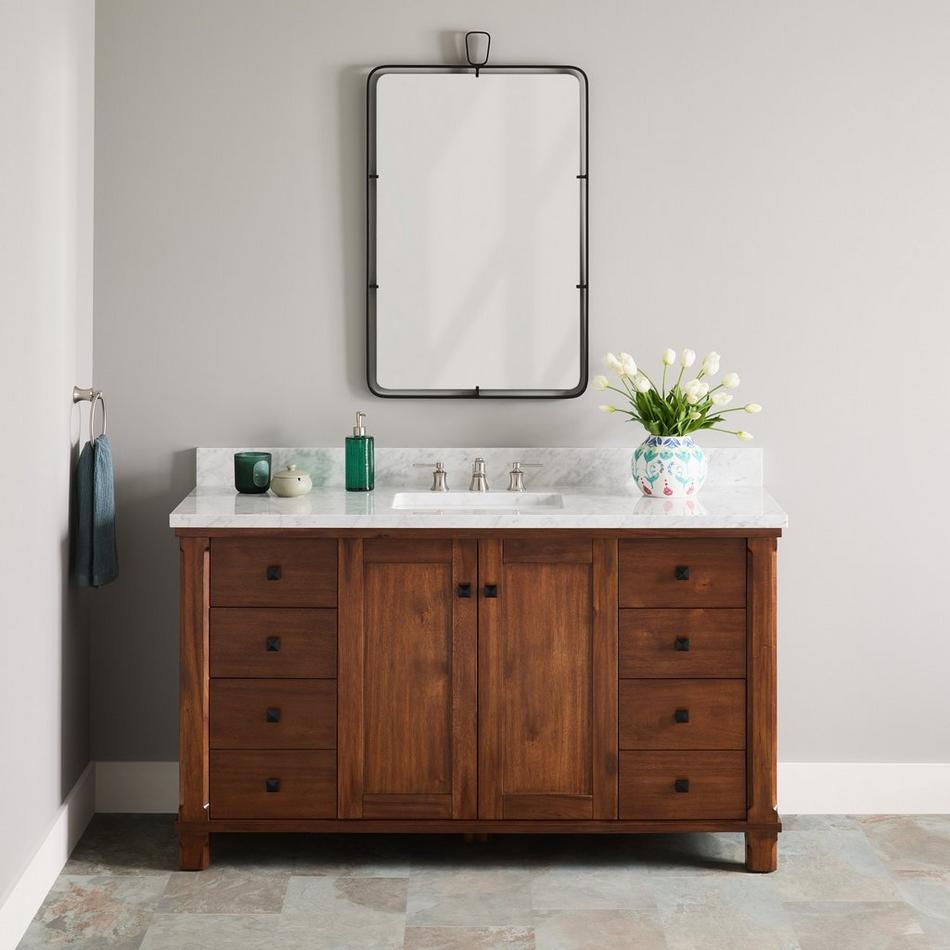 60" Theroux Single Vanity with Rectangular Undermount Sink - Outlet - Tawny Brown, , large image number 0