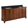 72" Theroux Double Vanity with Rect. Undermount Sinks - Outlets - Tawny Brown - CB Quartz - 3 Hole, , large image number 0