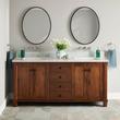 72" Theroux Double Vanity with Rectangular Undermount Sinks - Outlets - Tawny Brown, , large image number 1