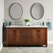 72" Theroux Double Vanity with Rectangular Undermount Sinks - Outlets - Tawny Brown, , large image number 2