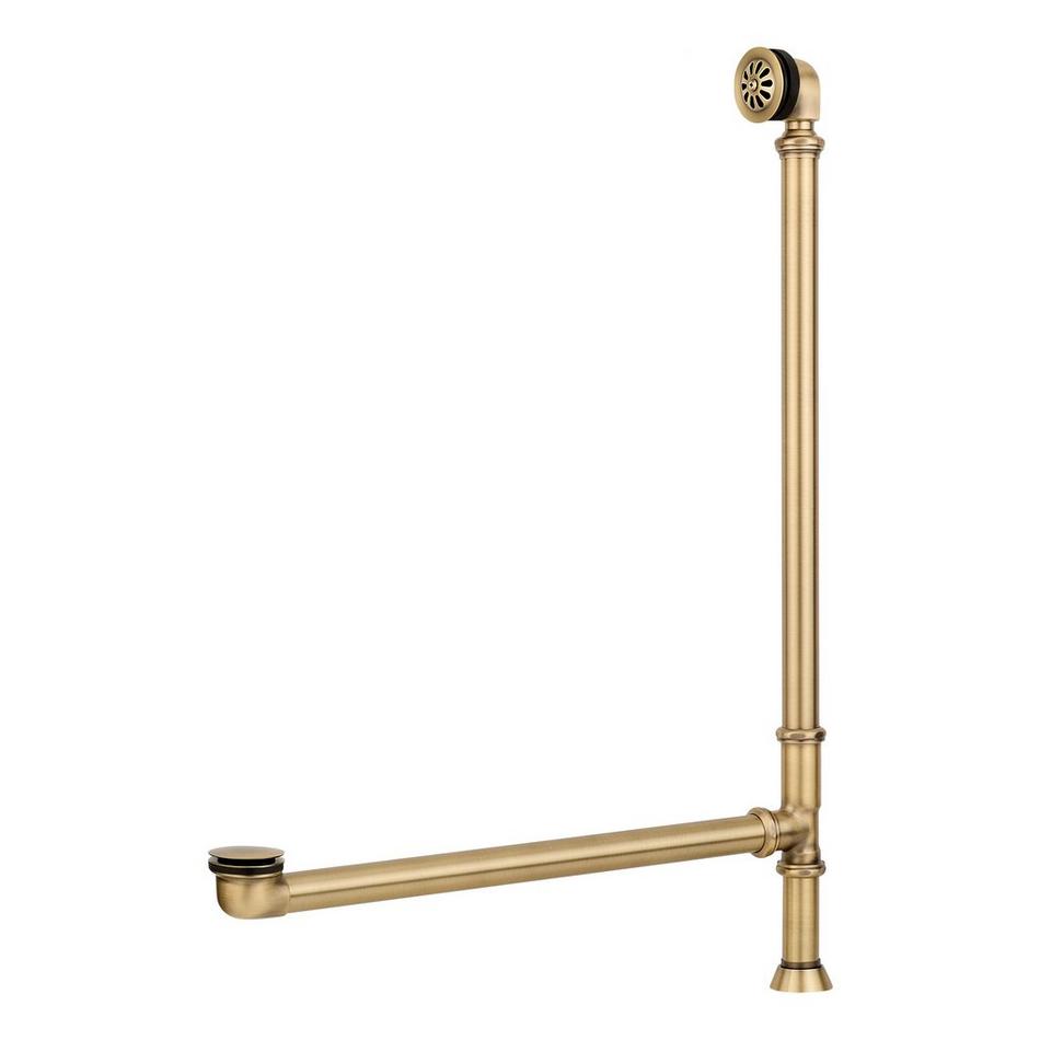 Extended Pop-Up Tub Drain - Swivel Head - Daisy Wheel Overflow - 1-1/2" Tubing, , large image number 0