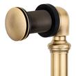 Extended Pop-Up Tub Drain - Swivel Head - Standard Overflow - 4-1/4" Threads - Aged Brass, , large image number 2
