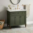 36" Elmdale Dark Olive Green Vanity with Right Offset Undermount Sink - Outlet, , large image number 0