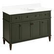 48" Elmdale Dark Olive Green Vanity with Undermount Sink - Outlet - AW Quartz - 3 Hole, , large image number 0