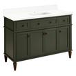48" Elmdale Dark Olive Green Vanity with Rect. Undermount Sink - Outlet - AW Quartz - 1 Hole, , large image number 0