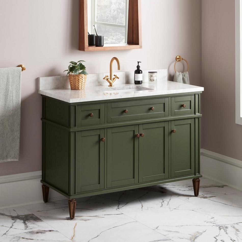 48" Elmdale Dark Olive Green Vanity with Rect. Undermount Sink - Outlet, , large image number 2