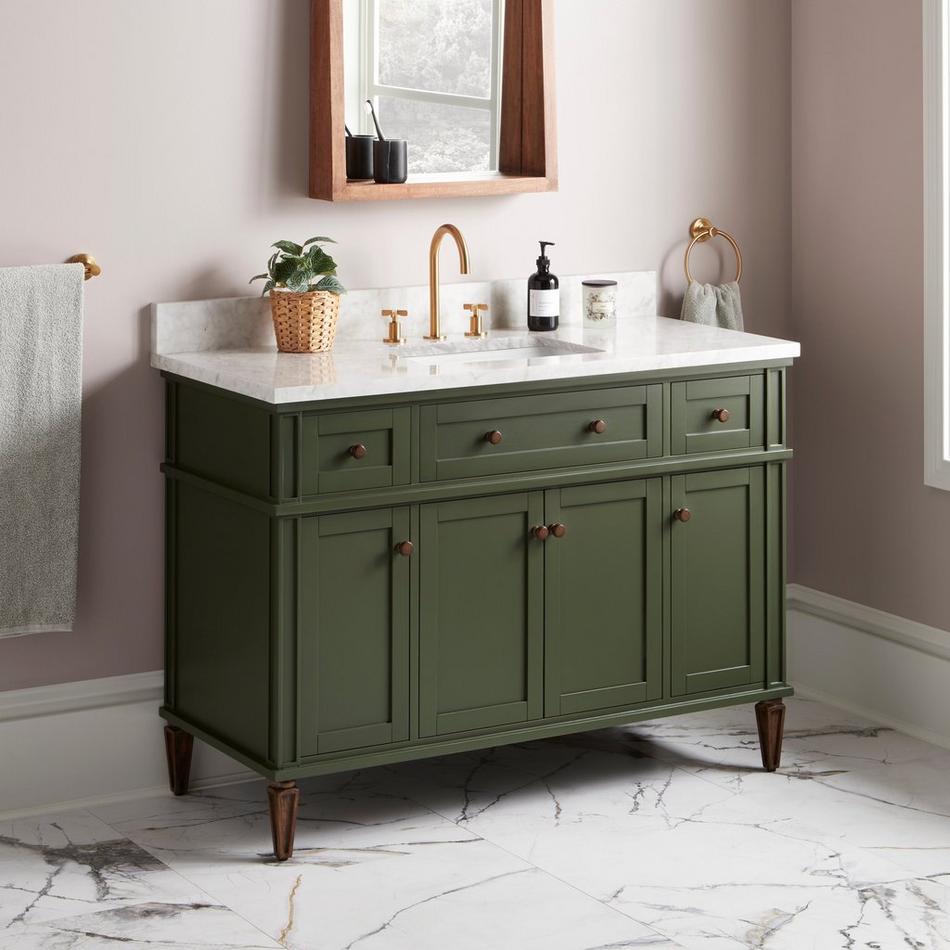 48" Elmdale Dark Olive Green Vanity with Rect. Undermount Sink - Outlet, , large image number 0