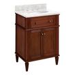 24" Elmdale Antique Brown Vanity with Undermount Sink - Outlet - Carrara - 3 Hole, , large image number 0