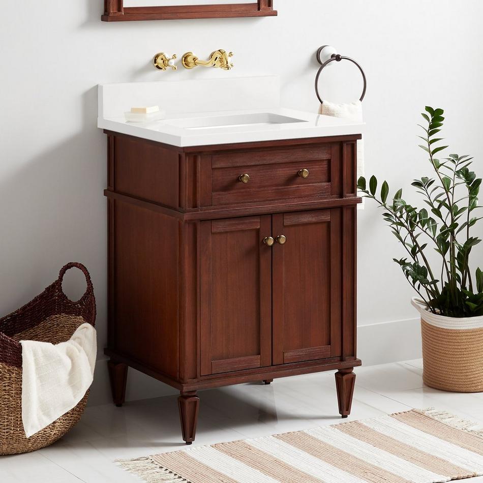 24" Elmdale Antique Brown Vanity with Rect. Undermount Sink - Outlet, , large image number 1