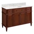 48" Elmdale Antique Brown Vanity with Undermount Sink - Outlet - Carrara - 3 Hole, , large image number 0