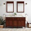 60" Elmdale Antique Brown Vanity with Undermount Sinks - Outlets, , large image number 0