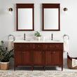 60" Elmdale Antique Brown Vanity with Rect. Undermount Sinks - Outlets, , large image number 2