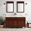 60" Elmdale Antique Brown Vanity with Rect. Undermount Sinks - Outlets, , large image number 0
