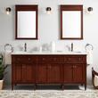 72" Elmdale Antique Brown Vanity with Rect. Undermount Sinks - Outlets, , large image number 1