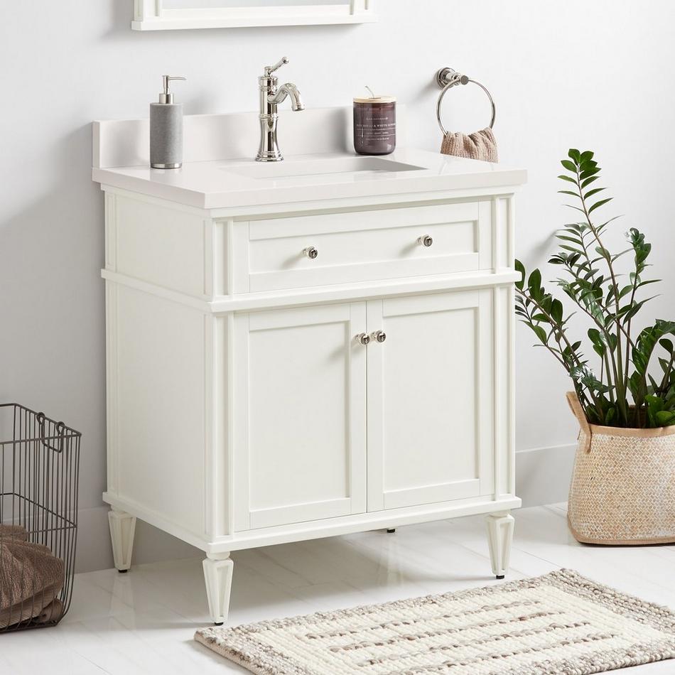 30" Elmdale White Vanity with Rect. Undermount Sink - Outlet, , large image number 2