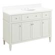 48" Elmdale White Vanity with Undermount Sink - Outlet - AW Quartz - 3 Hole, , large image number 0