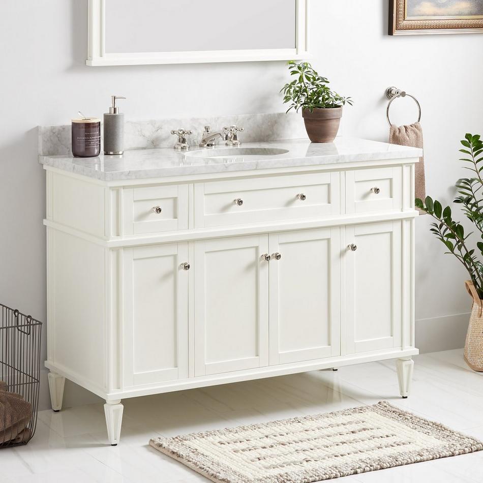 48" Elmdale White Vanity with Undermount Sink - Outlet, , large image number 0