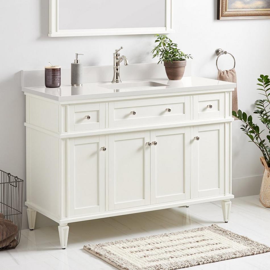 48" Elmdale White Vanity with Rect. Undermount Sink - Outlet, , large image number 2
