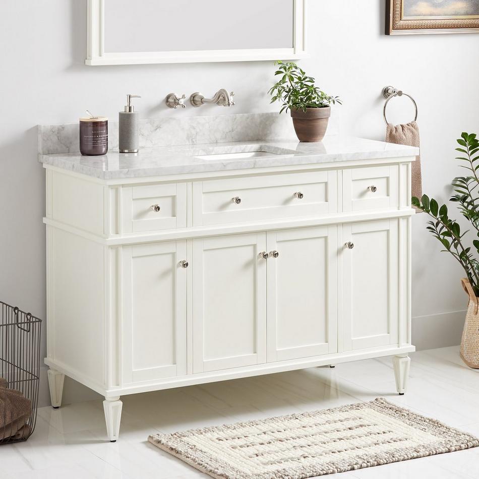 48" Elmdale White Vanity with Rect. Undermount Sink - Outlet, , large image number 1