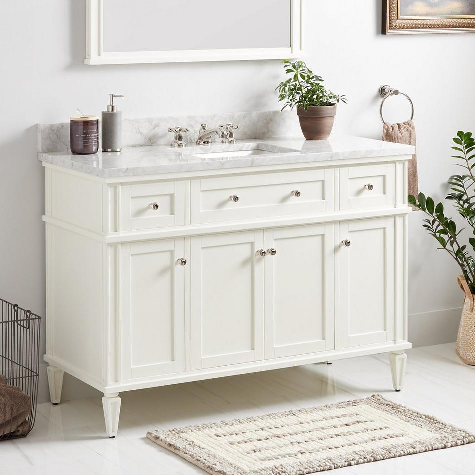 48" Elmdale White Vanity with Rect. Undermount Sink - Outlet, , large image number 0