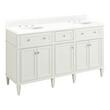 60" Elmdale White Vanity with Undermount Sinks - Outlets - FW Quartz - 3 Hole, , large image number 0