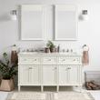 60" Elmdale White Vanity with Rect. Undermount Sinks - Outlets, , large image number 0