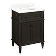 24" Elmdale Charcoal Black Vanity with Undermount Sink - Outlet - FW Quartz - 3 Hole, , large image number 0