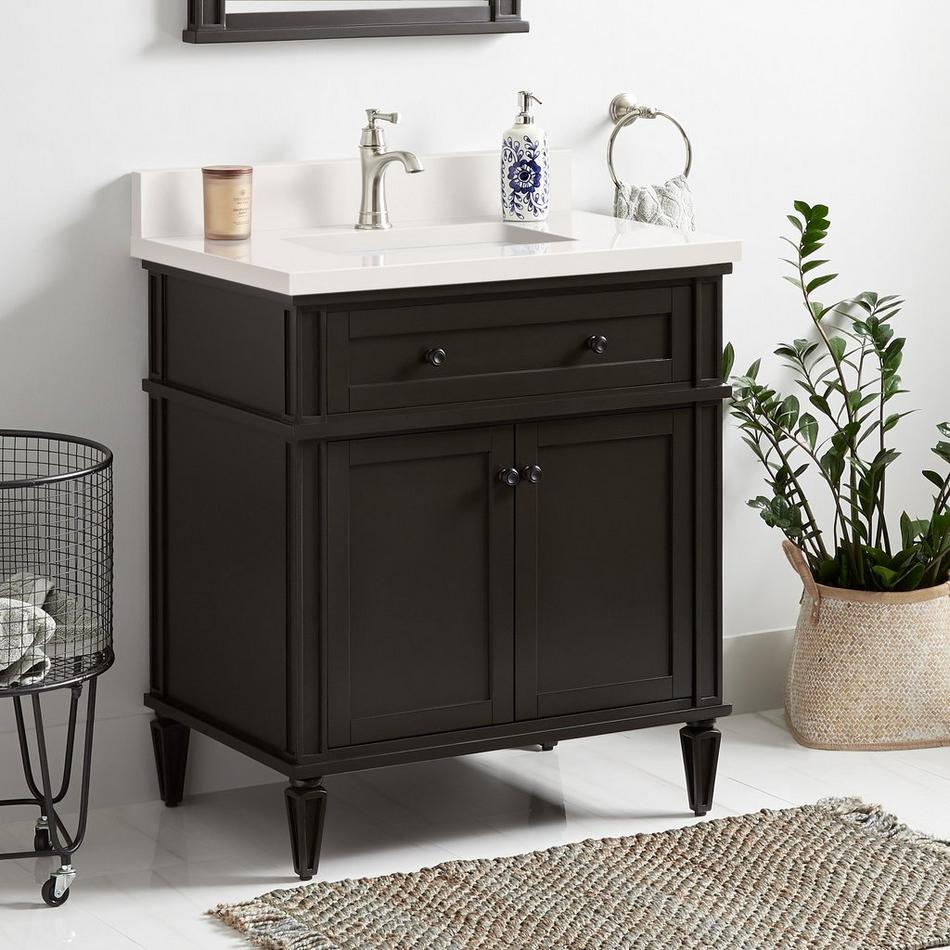30" Elmdale Charcoal Black Vanity with Rect. Undermount Sink - Outlet, , large image number 2