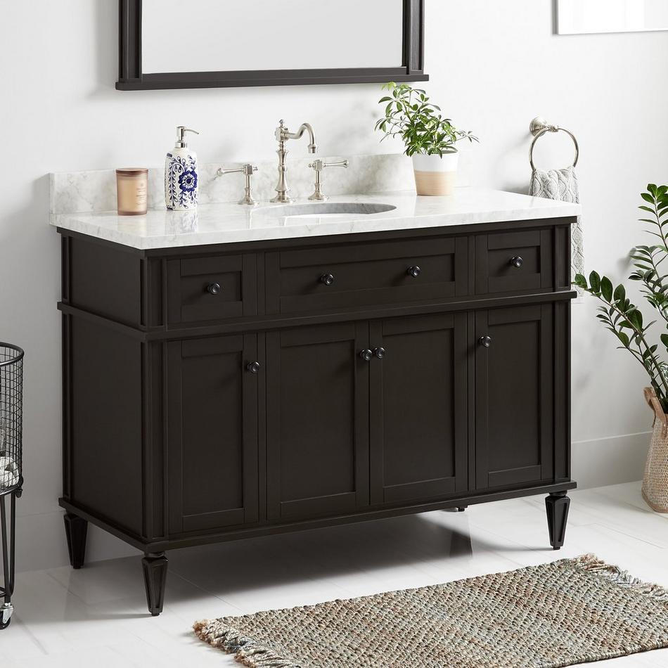 48" Elmdale Charcoal Black Vanity with Undermount Sink - Outlet, , large image number 0