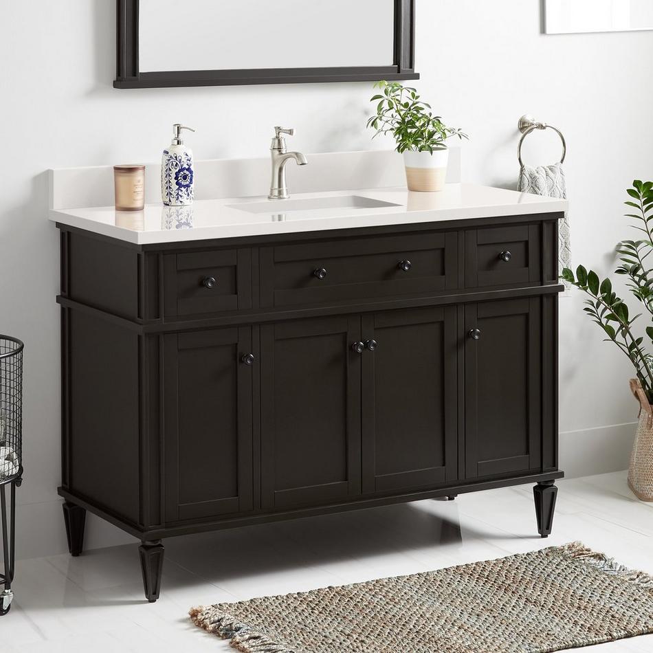 48" Elmdale Charcoal Black Vanity with Rect. Undermount Sink - Outlet, , large image number 2