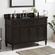 48" Elmdale Charcoal Black Vanity with Rect. Undermount Sink - Outlet - CB Quartz - 3 Hole, , large image number 0