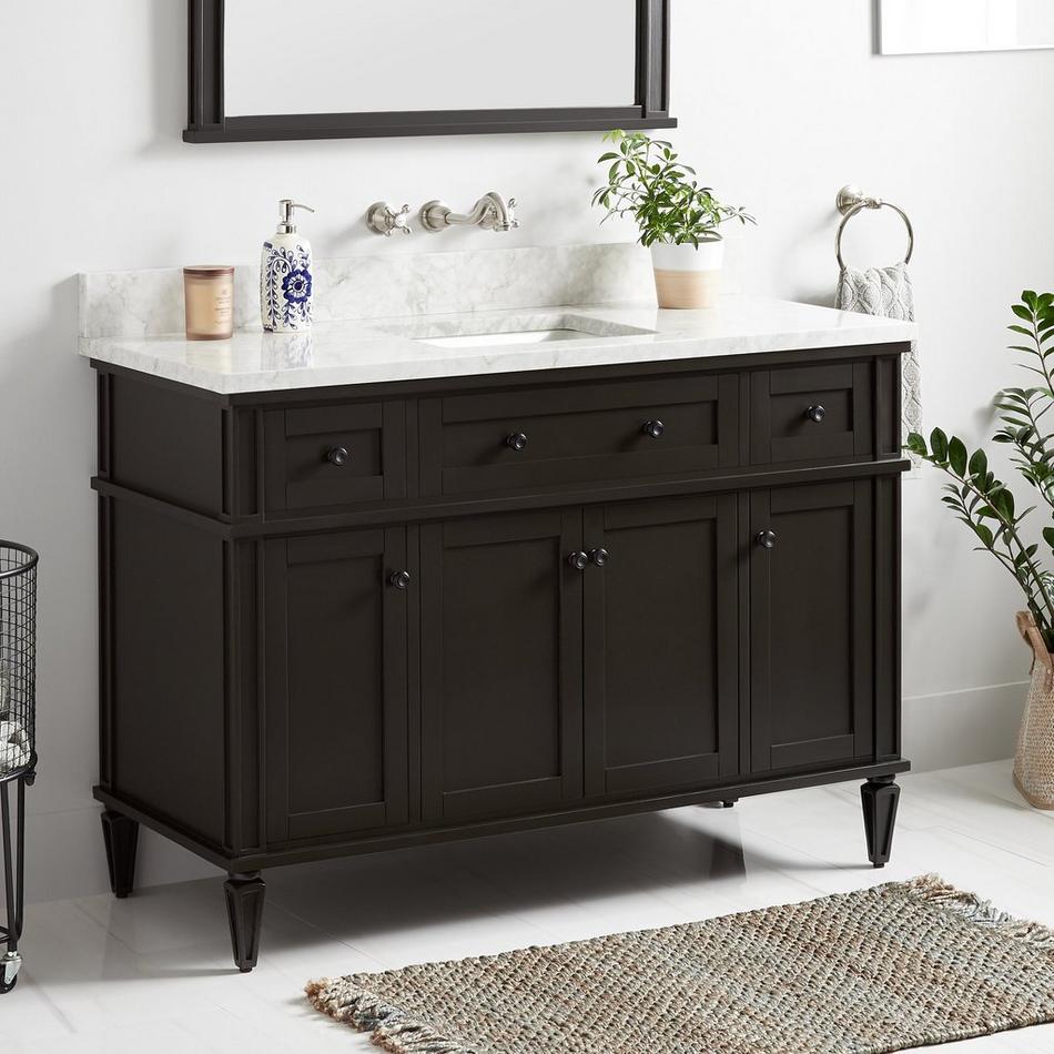 48" Elmdale Charcoal Black Vanity with Rect. Undermount Sink - Outlet, , large image number 1
