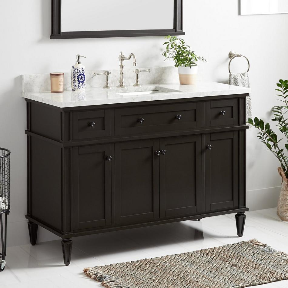 48" Elmdale Charcoal Black Vanity with Rect. Undermount Sink - Outlet, , large image number 0