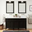 60" Elmdale Charcoal Black Vanity with Rect. Undermount Sinks - Outlets, , large image number 1