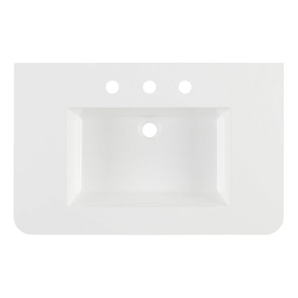 30" Tesori Narrow Mahogany Vanity and Sink - Outlet - Desert Taupe, , large image number 3