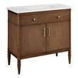 36" Tesori Narrow Mahogany Vanity and Sink - Outlet - Desert Taupe, , large image number 1