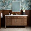 60" Tesori Narrow Mahogany Vanity and Sink - Outlet - Desert Taupe, , large image number 0