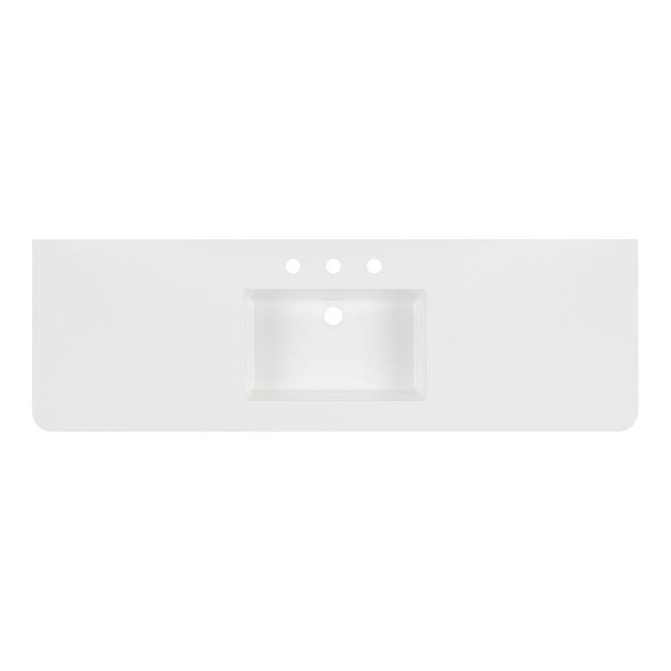 60" Tesori Narrow Mahogany Vanity and Sink - Outlet - Desert Taupe, , large image number 3