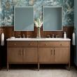 72" Tesori Narrow Mahogany Double Vanity and Sinks - Outlets - Desert Taupe, , large image number 0
