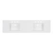 72" Tesori Narrow Mahogany Double Vanity and Sinks - Outlets - Desert Taupe, , large image number 3