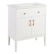 30" Tesori Narrow Mahogany Vanity and Sink - Outlet - Bright White, , large image number 1