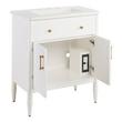30" Tesori Narrow Mahogany Vanity and Sink - Outlet - Bright White, , large image number 2