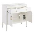 36" Tesori Narrow Mahogany Vanity and Sink - Outlet - Bright White, , large image number 2