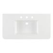 36" Tesori Narrow Mahogany Vanity and Sink - Outlet - Bright White, , large image number 3