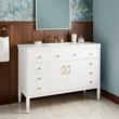 48" Tesori Narrow Mahogany Vanity and Sink - Outlet - Bright White, , large image number 0