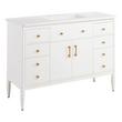 48" Tesori Narrow Mahogany Vanity and Sink - Outlet - Bright White, , large image number 1